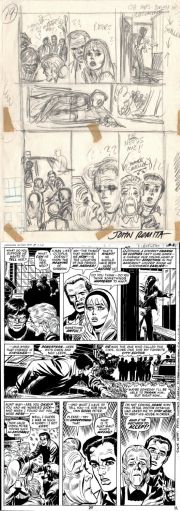 John Romita Sr. | Amazing Spider-Man #115 Story P 19 Prelim with Full Size Art Print Also (Dr. Octopus Captured, Peter, Gwen Stacy, Aunt May, Robby, Ned Leeds!) 1972 | Romitaman