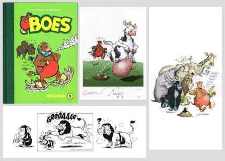 Boes - Luxe editie Boes Integraal deel 5 - N° 11/80 met originele strook in speciale map + ex-libris - hc met linnen rug | Catawiki