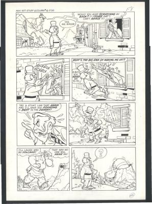 Warren Kremer | Great Kremer Stumbo the Giant - Stumbo Tricks Police Chief Into Scratching Mayor’s Back - Large Art Issue Hot Stuff Sizzlers # 16 Page 2 | Koch Comic Art