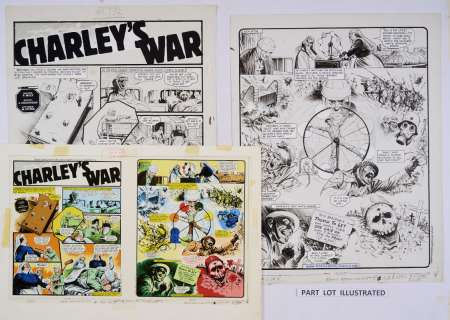 Charleys War: 4 original consecutive artworks (1980) by Joe Colquhoun… | Comic Book Auctions ltd