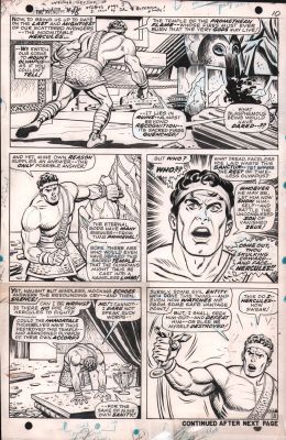 George Tuska | The Avengers #48 P.8 - Hercules - 1968 | Anthony’s Comic Book Art