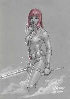 InHyuk Lee - InHyuk Lee Black Widow Pencil and Ink sketch