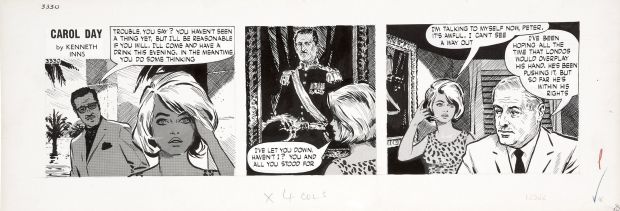 David Wright | Wright, David - Carol Day #3330 Comic Strip, Carol To Mystery Man "I Let You Down" | Cool Lines Art