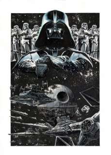 The Dark Side - Original Watercolor Painting - Azconegui, Daniel | Catawiki