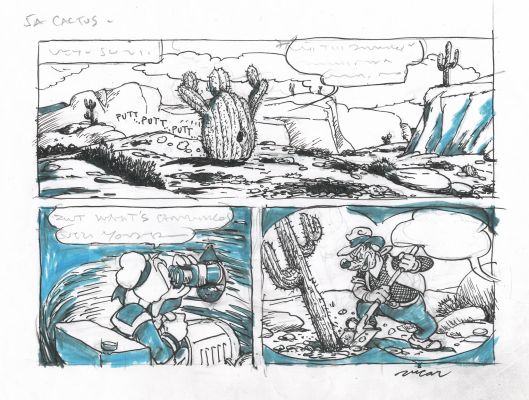 Victor Arriagada Rios ("Vicar") - Handdrawn Originals | 7. ) The Cactus Cop | Galerie Laqua