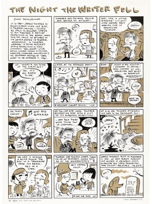 Ivan Brunetti | Brunetti, Ivan - Isery Loves Comedy Gn "The Night the Writer Fell" Complete 1-Page Story 2007 | Cool Lines Art