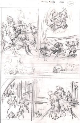 John Buscema | Savage Sword of Conan #206 P 26 (11 X 17 Inch Bronze Age Prelim) | Romitaman