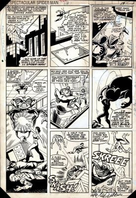 Jim Mooney, Luke McDonnell | Spectacular Spider-Man #68 P 10 (Spider-Man in All 8 Panels Battling Robot Master’s Robot!) 1982 | Romitaman