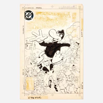 Lot 112 - Paris Cullins and Gary Martin, Blue Devil #27 Cover Original Art (DC Comics, 1986) | Landry Pop Auctions