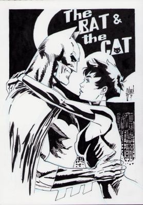 Guillem March | The Bat + the Cat Ink Art Commission - Signed 2024 | Anthony’s Comic Book Art