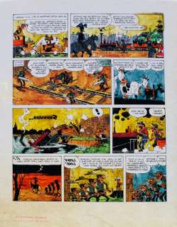 Lucky Luke - Il était une fois les belges - Mise en couleur et son calque - (1980) | Catawiki