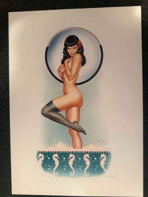Betty’s Bath Dave Stevens signed numbered Gallery Edition Print Bettie Page | eBay US (Buy It Now)