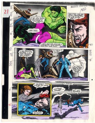Bob Sharen Don Perlin | Marvel Fanfare She-Hulk Color Guide Issue 48 Page 21 | Catskill Comics