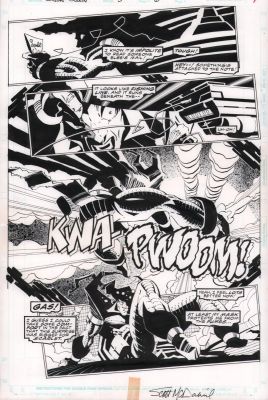 Scott McDaniel | Green Goblin #3 P.6 - Goblin Trips the Gas Trap - Signed - 1995 | Anthony’s Comic Book Art