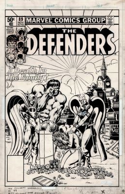 Joe Rubinstein, Mike Nasser | Defenders #89 Cover (A Death in the Family!) 1980 | Romitaman