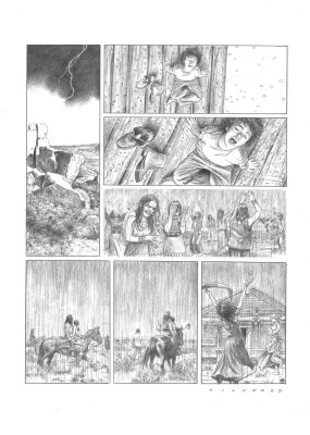 Sicomoro Eugenio | Planche originale 28 du SACRIFICE DES AIGLES par Eugenio SICOMORO | Galerie Napoléon