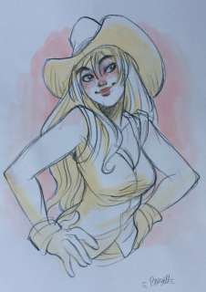 Barbucci, Alessandro - Dessin original en couleurs - Femme | Catawiki