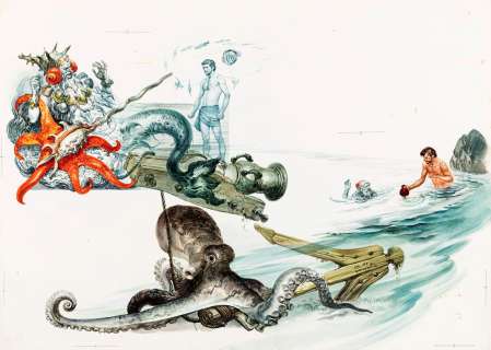 Lot 449 - Ferri (Rino Ferrari) - "Abdallah of land and Abdallah of sea", 1966