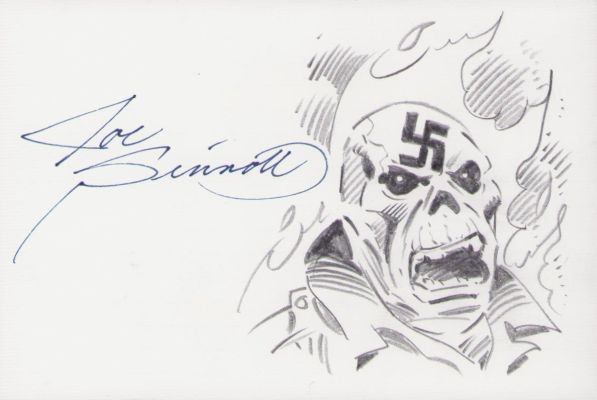 Joe Sinnott | Red Skull W/ Swastika Symbol Pencil Art Commission - Signed | Anthony’s Comic Book Art