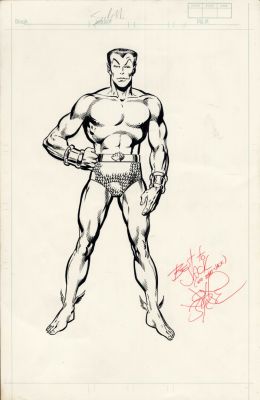 John Byrne Joe Rubinstein | Sub-Mariner Submariner Subby - Official Handbook of the Marvel Universe Deluxe Issue 12 Page 55 | Catskill Comics