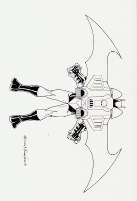 Chris Batista | Batman Toy Merchandise Ink Art Commission - Signed Batista + Breeding | Anthony’s Comic Book Art