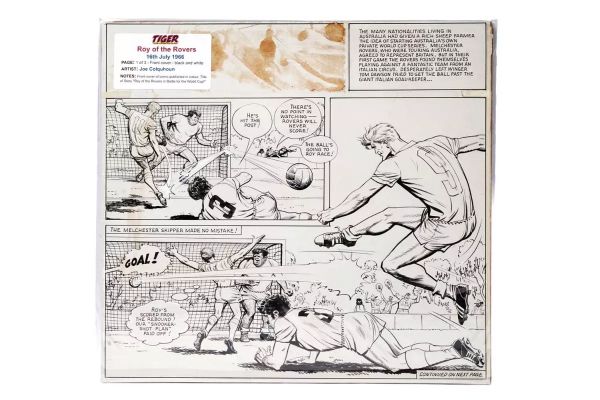 Lot 231 - Original artwork strip for Tiger’s ’Roy Of The Rovers’ | misc / divers
