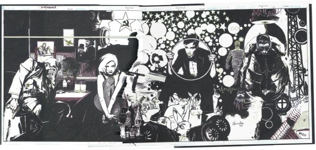 Tommy Edwards | Fantastic Tommy Lee Edwards Montage - Consists of the Covers of Disavowed #’S 1 Through 4 - 16 Issue Disavowed #’S 1-4 Page Cover | Koch Comic Art