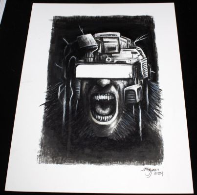 John Bruggman | Weapon X Harsh B&W Oversized Art on Board - Signed - 2024 | Anthony’s Comic Book Art