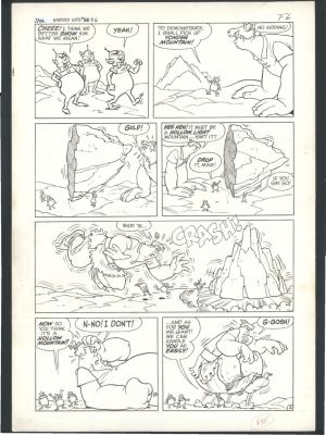 Warren Kremer | Kremer Stumbo the Giant - Large Art - Elves Move a Mountain To Impress Stumbo Issue Harvey Hits # 88 Page 4 | Koch Comic Art