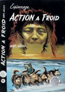 Aslan. (Né En 1930) | ASLAN. Â«Action Ã  FroidÂ». Gouache sur papier noir pour la couverture&he | Tessier Sarrou