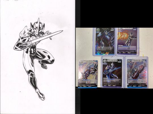 Reilly Brown | Tsuburaya Ultraman Official Card Game Card Art - Hunter Knight Tsurugi - Signed - 2026 | Anthony’s Comic Book Art