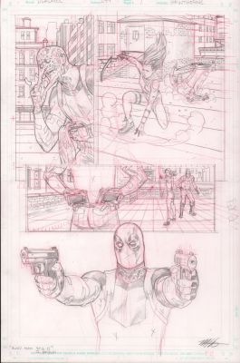 Mike Hawthorne | Despicable Deadpool #299 P.7 - Deadpool & Hawkeyes - Signed - 2018 | Anthony’s Comic Book Art