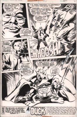 Gene Colan, Steve Leialoha | Howard the Duck #13 P.31 - 1St Panel App. of Howard As Son of Satan - 1977 | Anthony’s Comic Book Art