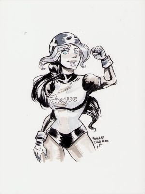 Rogue Ink Wash Art Commission - Signed | Anthony’s Comic Book Art