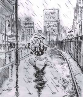 Donald Duck inspired by James Dean - Original Drawing - Tony Fernandez - 18 x 18 cm | Catawiki