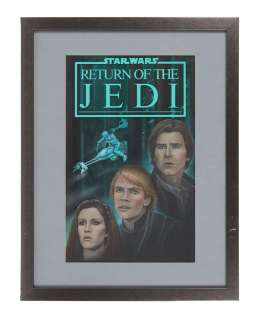 Star Wars: Return of the Jedi | Framed "Luke, Han, and Leia" Poster Mock-Up Original Artwork with Sketches | Julien’s