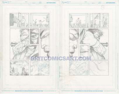Frank Quitely - pax americana pgs 18 and 19 dps by frank quitely and grant morrison peacemaker issue 1 page 18 19