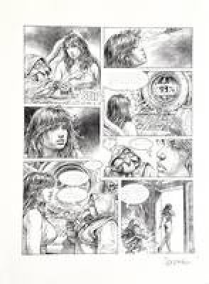 Paolo Eleuteri Serpieri | Original page for Druuna Clone. Cm. 27,5x36,5. Ink. Signed. Mint. Code 2023. | Segni e Disegni