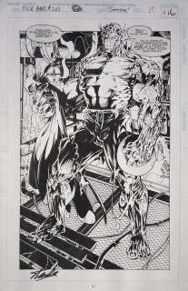 Salvador Larroca, Stuart Immonen / Brad Vancata - Incredible Hulk Annual #20 p.16 Splash Stan Lee Signature 1994