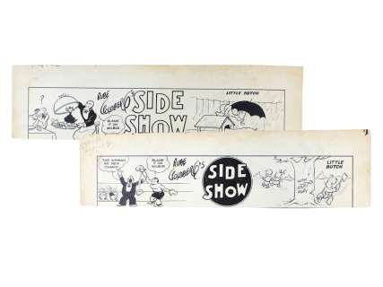 (2) Rube Goldberg "Side Show" Original Toppers | Weiss Auctions