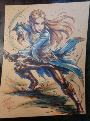Zelda Original Videogame Fine Art Illustration Signed 8.5x11 COA | eBay US (Buy It Now)