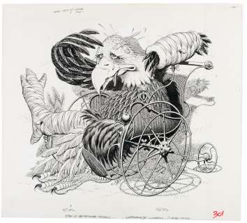 "MAD" #301 "HYMN OF THE BATTERED REPUBLIC" CARTOON ORIGINAL ART. | Hake’s