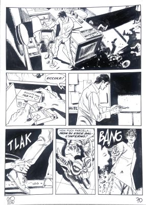 Angelo Stano | Original page for Dylan Dog n. 234. Cm. 25x35. Signed. Mint. Code 2097. | Segni e Disegni