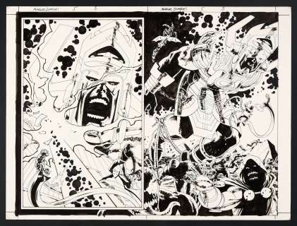 Sean Phillips | Marvel Zombies #5 (2006) Pages 2-3 Pencils And Inks By Sean Phillips | ComicArtFans Classifieds