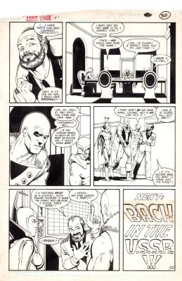 Kevin Maguire, Al Gordon | Oh Hold) Justice League 2 P 22 - Maguire And Gordon - End Page From Early Maguire Jl (Silver Sorceress, Wandjina, And Blue Jay’s Debut Issue) | ComicArtFans Classifieds