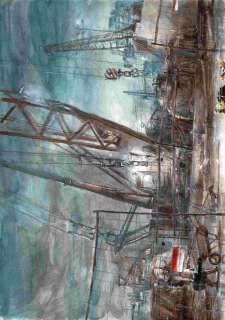 Vincent Gravé | Loin Du Mythe, Illustration 26 Texte Charlélie Couture Éditions Carabas, 2007 Aquarelle et collages 42 x 29,7 cm, signé | JML Arts