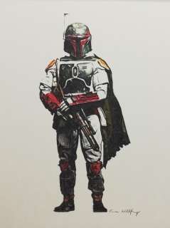 BOBA FETT 40x50 cm - Emma Wildfang Oil pastels on an artist cardboard   - EO | Catawiki