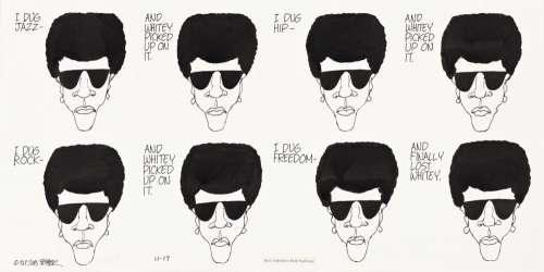 JULES FEIFFER (1929- ) "I Dug...And Whitey Picked Up On It." [CARTOONS / AFRICAN AMERICAN]