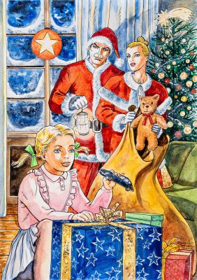 Lot 224 - Delvecchio Beniamino - "Diabolik e Eva a Natale", 2002