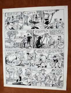 Forton, Gérald - Planche originale (p.8) - Bob Morane - La piste de l’ivoire  (1962) | Catawiki
